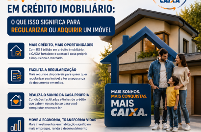 Caixa alcança R$ 1 trilhão em crédito imobiliário: o que isso significa para regularizar ou adquirir um imóvel