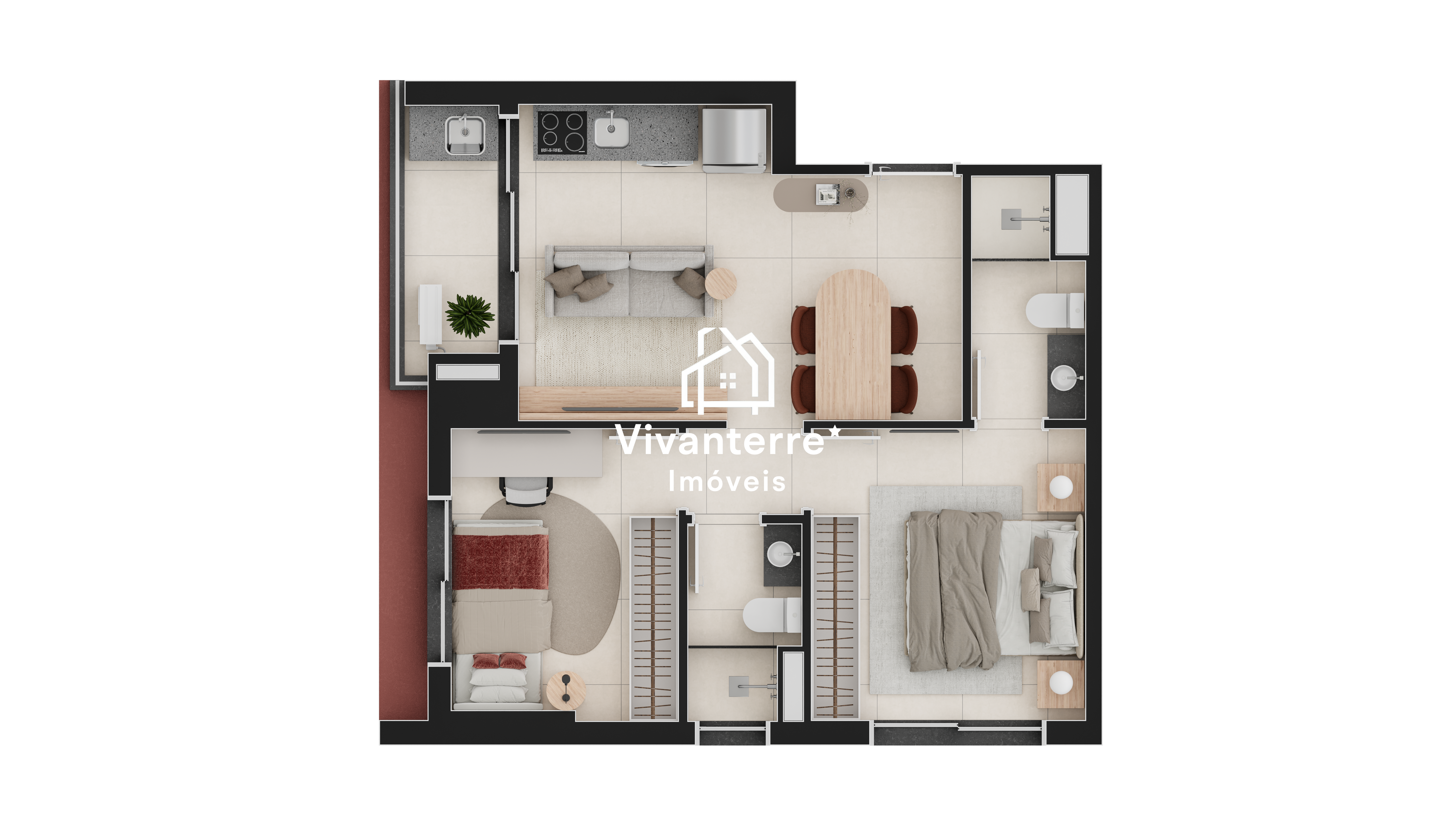 Apartamentos à venda no Fresta Hype Living, no centro de Curitiba, Paraná.